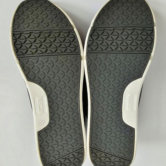 TOMS Women's Del Rey Sneakers Shoes Black/Gray Size 8.5 Lace Up - Picture 5 of 8